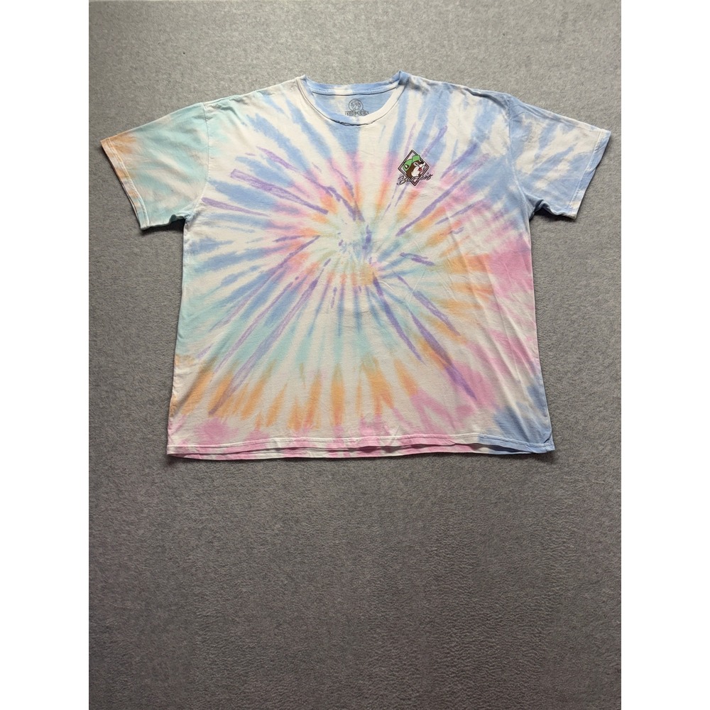 Buc-ee's Pastel Tie Dye T-Shirt Mens 3XL Short Sleeve Cotton Beaver Graphic Tee
